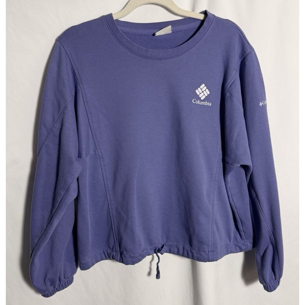 Columbia Trek Women's Sweatshirt Drawstring Hem Crew Neck Top Size XL